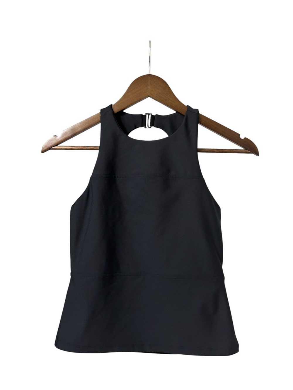 Natori Josie black Solstice Meet & Greet halter shelf bra active tank top size S - Picture 3 of 11